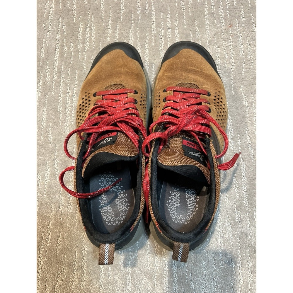 Danner Mens 8.5 Trail 2650 hiking shoes in brown and red - Picture 3 of 6